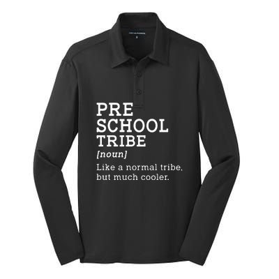 Preschool Tribe Back To School Gift Silk Touch Performance Long Sleeve Polo