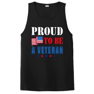 Proud To Be A Veteran American Veterans Day PosiCharge Competitor Tank