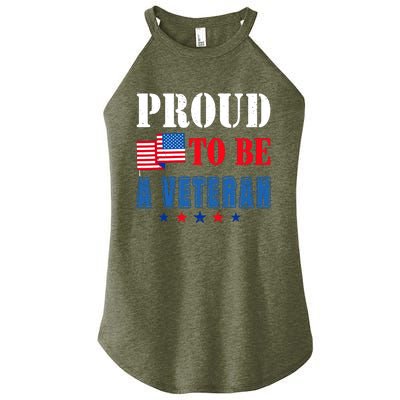 Proud To Be A Veteran American Veterans Day Women’s Perfect Tri Rocker Tank