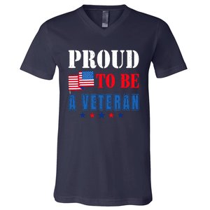 Proud To Be A Veteran American Veterans Day V-Neck T-Shirt