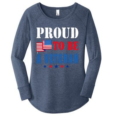 Proud To Be A Veteran American Veterans Day Women's Perfect Tri Tunic Long Sleeve Shirt