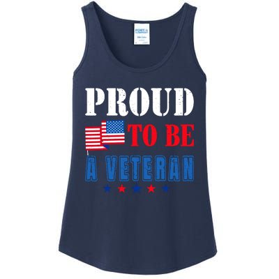 Proud To Be A Veteran American Veterans Day Ladies Essential Tank