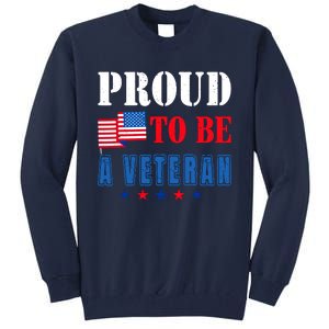 Proud To Be A Veteran American Veterans Day Tall Sweatshirt