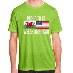 Proud To Be Welsh American Gift Adult ChromaSoft Performance T-Shirt