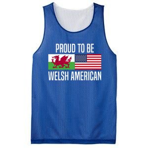 Proud To Be Welsh American Gift Mesh Reversible Basketball Jersey Tank