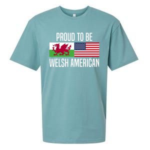 Proud To Be Welsh American Gift Sueded Cloud Jersey T-Shirt