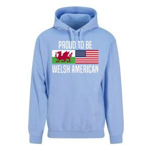 Proud To Be Welsh American Gift Unisex Surf Hoodie