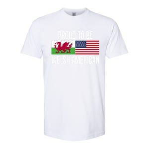 Proud To Be Welsh American Gift Softstyle CVC T-Shirt