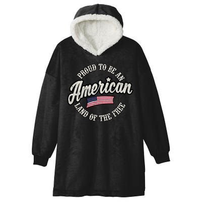 Proud To Be An American Gift Hooded Wearable Blanket