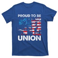 Proud To Be Union Labor Worker Patriotic Laborer Gift T-Shirt