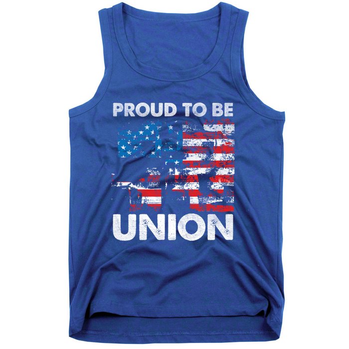 Proud To Be Union Labor Worker Patriotic Laborer Gift Tank Top