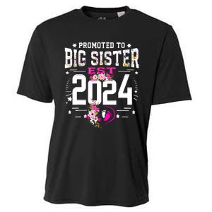 Promoted To Big Sister Est 2024 New Big Sister Mothers Day Cooling Performance Crew T-Shirt