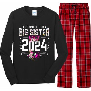 Promoted To Big Sister Est 2024 New Big Sister Mothers Day Long Sleeve Pajama Set