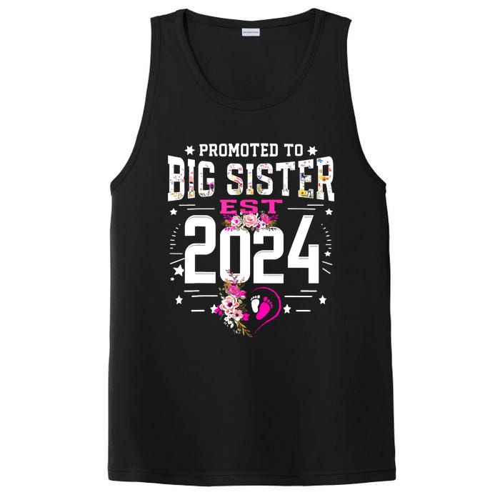 Promoted To Big Sister Est 2024 New Big Sister Mothers Day PosiCharge Competitor Tank