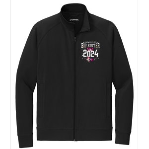 Promoted To Big Sister Est 2024 New Big Sister Mothers Day Stretch Full-Zip Cadet Jacket