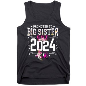 Promoted To Big Sister Est 2024 New Big Sister Mothers Day Tank Top