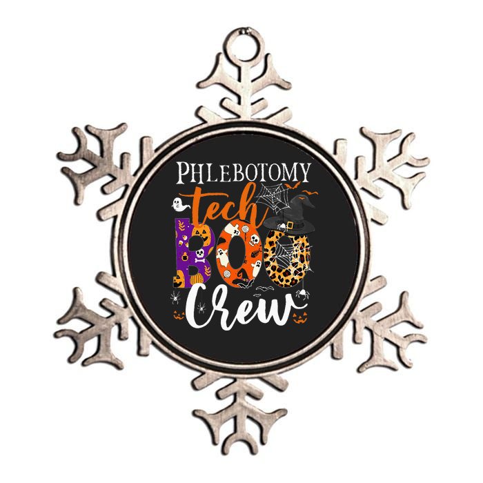 Phlebotomy Tech Boo Crew Ghost Halloween Technician Matching Metallic Star Ornament