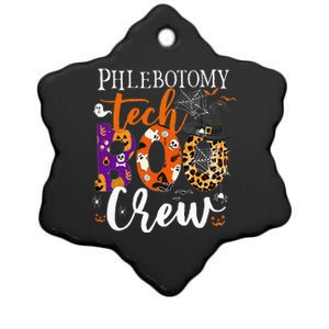 Phlebotomy Tech Boo Crew Ghost Halloween Technician Matching Ceramic Star Ornament