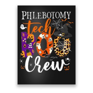 Phlebotomy Tech Boo Crew Ghost Halloween Technician Matching Poster