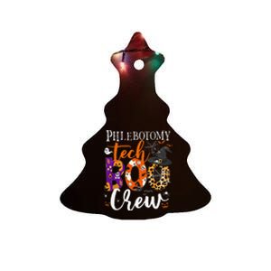 Phlebotomy Tech Boo Crew Ghost Halloween Technician Matching Ceramic Tree Ornament