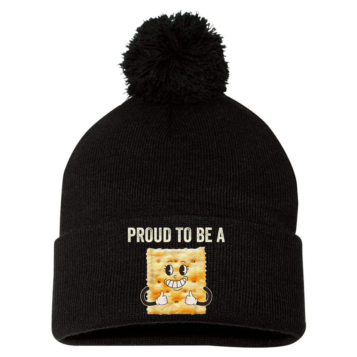 Proud To Be A Cracker Funny Halloween Costume Women Pom Pom 12in Knit Beanie
