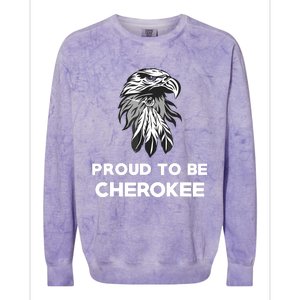 Proud To Be Cherokee Native American Pride Colorblast Crewneck Sweatshirt