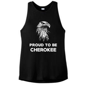 Proud To Be Cherokee Native American Pride Ladies PosiCharge Tri-Blend Wicking Tank