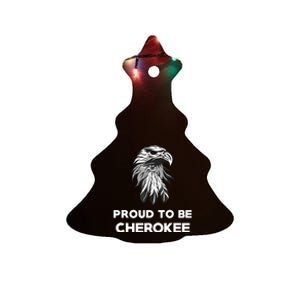 Proud To Be Cherokee Native American Pride Ceramic Tree Ornament