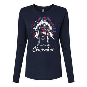 Proud To Be Cherokee Native Indian Womens Cotton Relaxed Long Sleeve T-Shirt