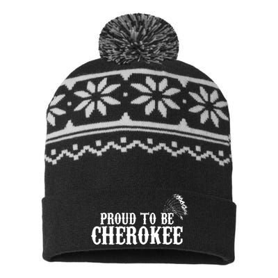 Proud To Be Cherokee Indian Shirts Native Gifts USA-Made Snowflake Beanie