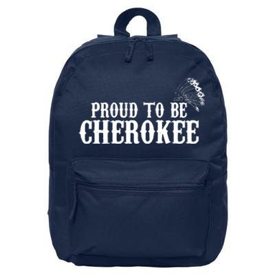 Proud To Be Cherokee Indian Shirts Native Gifts 16 in Basic Backpack