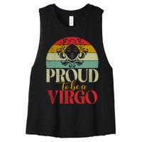 Proud To Be A Virgo Vintage Women's Racerback Cropped Tank