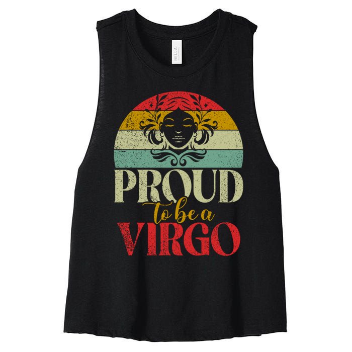 Proud To Be A Virgo Vintage Women's Racerback Cropped Tank