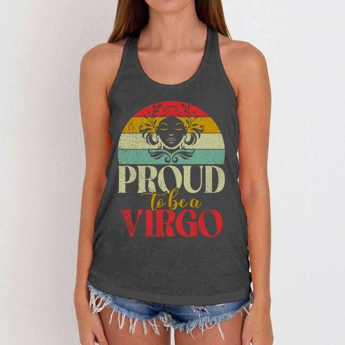 Proud To Be A Virgo Vintage Women's Knotted Racerback Tank