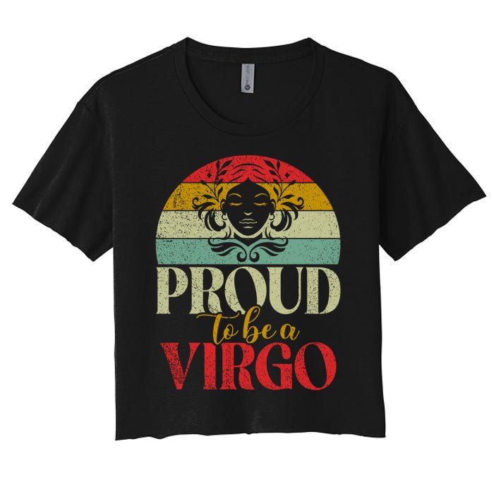 Proud To Be A Virgo Vintage Women's Crop Top Tee