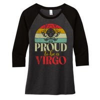 Proud To Be A Virgo Vintage Women's Tri-Blend 3/4-Sleeve Raglan Shirt