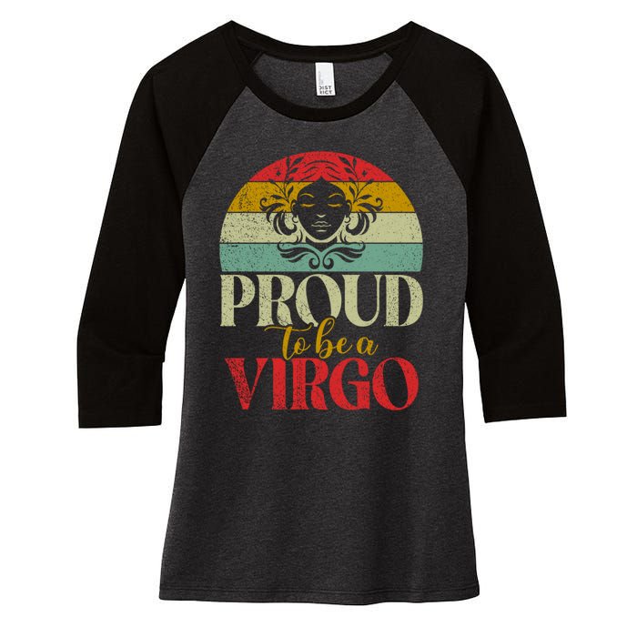 Proud To Be A Virgo Vintage Women's Tri-Blend 3/4-Sleeve Raglan Shirt