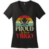 Proud To Be A Virgo Vintage Women's V-Neck T-Shirt