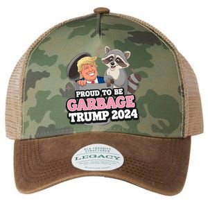 Proud To Be Garbage Vote Trump President 2024 Legacy Tie Dye Trucker Hat