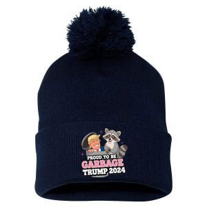 Proud To Be Garbage Vote Trump President 2024 Pom Pom 12in Knit Beanie