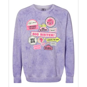 Promoted To Big Sister Cute Gift Colorblast Crewneck Sweatshirt