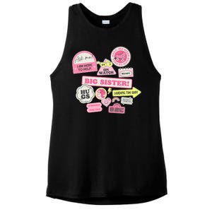 Promoted To Big Sister Cute Gift Ladies PosiCharge Tri-Blend Wicking Tank