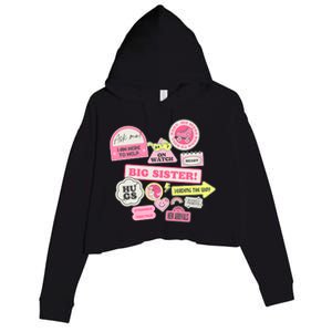 Promoted To Big Sister Cute Gift Crop Fleece Hoodie