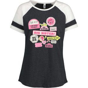 Promoted To Big Sister Cute Gift Enza Ladies Jersey Colorblock Tee