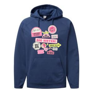 Promoted To Big Sister Cute Gift Performance Fleece Hoodie