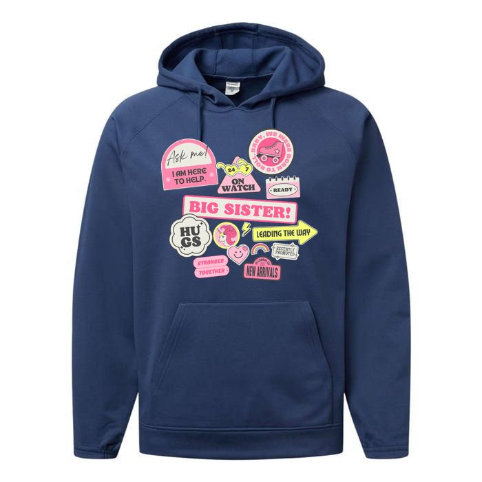 Promoted To Big Sister Cute Gift Performance Fleece Hoodie