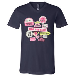 Promoted To Big Sister Cute Gift V-Neck T-Shirt