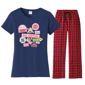 Promoted To Big Sister Cute Gift Women's Flannel Pajama Set