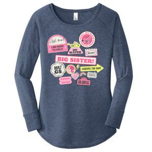 Promoted To Big Sister Cute Gift Women's Perfect Tri Tunic Long Sleeve Shirt