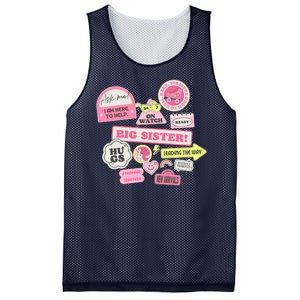 Promoted To Big Sister Cute Gift Mesh Reversible Basketball Jersey Tank